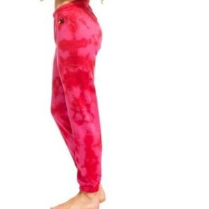 Aviator Nation Pink Tie-Dye Sweatpants